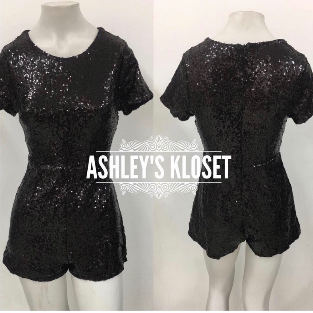 Black sequins romper